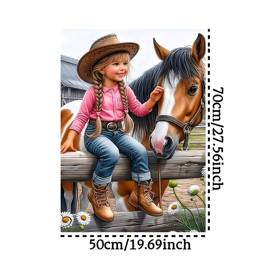 AZNM Western-Cowgirl- und Pferde-Design Puzzle, 1.000 Teile - Bild 3
