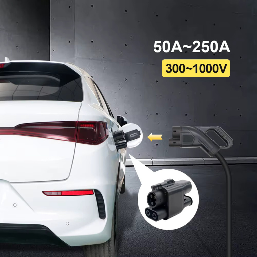 Kolanky EV-Ladeadapter CCS2 auf CCS1 für Elektrofahrzeuge und PHEV Hybridautos, Schwarz, 250A AC DC Schnellladung - Bild 5