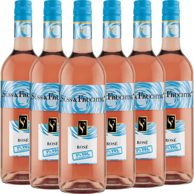 Württembergische WZG Alkoholfreier Wein Roséwein süß 0,0 % vol 6 x 0,75 l - Bild 1