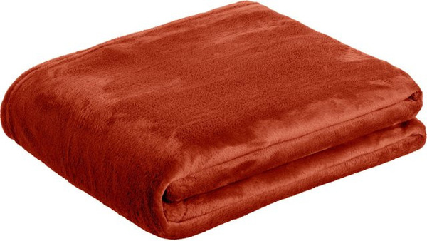 ERWIN M. Kuscheldecke Barrie in Rostbraun, Breite: 130 cm, Länge: 170 cm