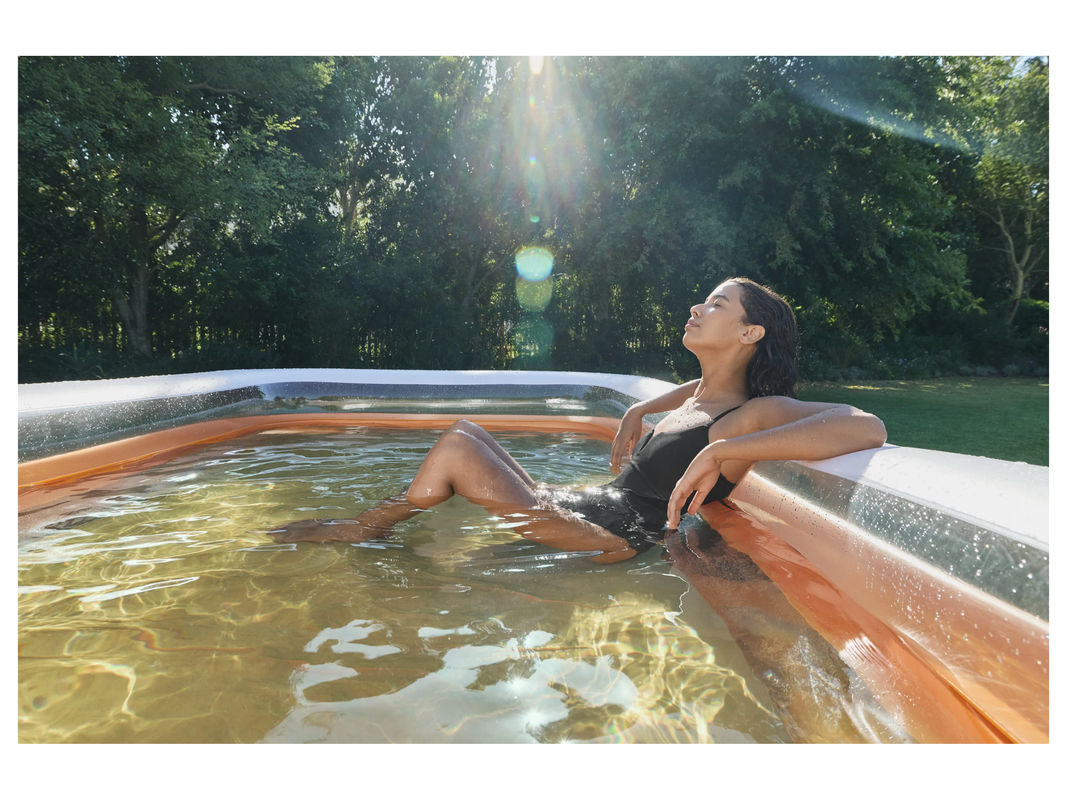 CRIVIT XXL Freizeitpool aufblasbar aus Kunststoff, B/T/H: 380 x 183 x 60 cm - Bild 2