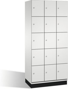 C+P Fächerschrank Cambio auf Sockel mit 15 Fächern, Farbe Lichtgrau, H x B x T: 195 x 90 x 52,5 cm - Bild 1