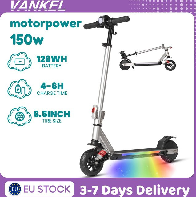 Vankel E-Scooter, Elektroroller, 6,5-Zoll, klappbar, ab 10 Jahre - Bild 1