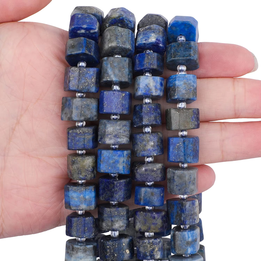 xilitata Natursteinperlen Lapis Lazuli, Rondell, Unisex - Bild 2