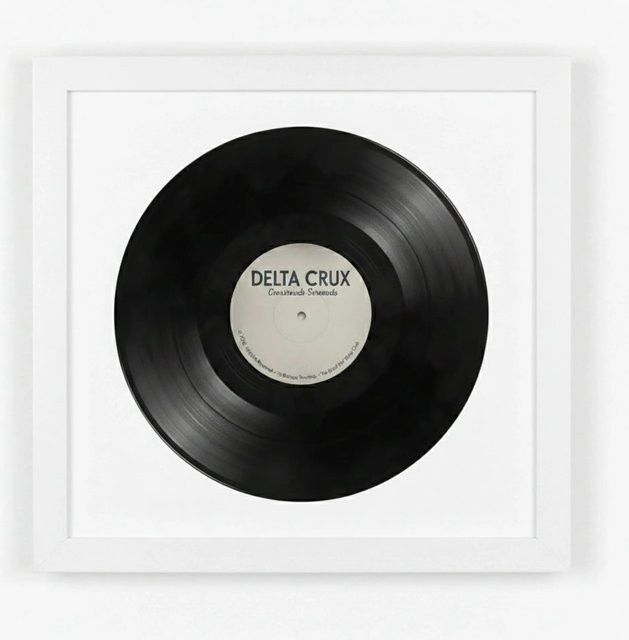 K-Möbel Schallplatten Rahmen Weiß mit weißem Passepartout für Vinyl, B/H: 40 x 40 cm - Bild 1
