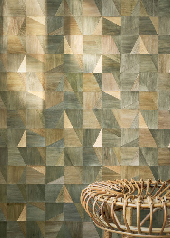 CMO Paris Tapete Maïs in den Farben Gelb und Olive mit modernem geometrischem Abstract-Design aus Vlies - Bild 3