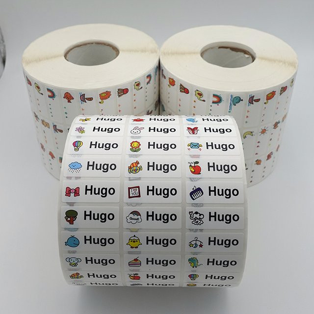 Personalisierte Kawaii Namensschild-Aufkleber für Kinder, wasserfeste Aufkleber in Multicolor für Schule und Schreibwaren - Bild 1