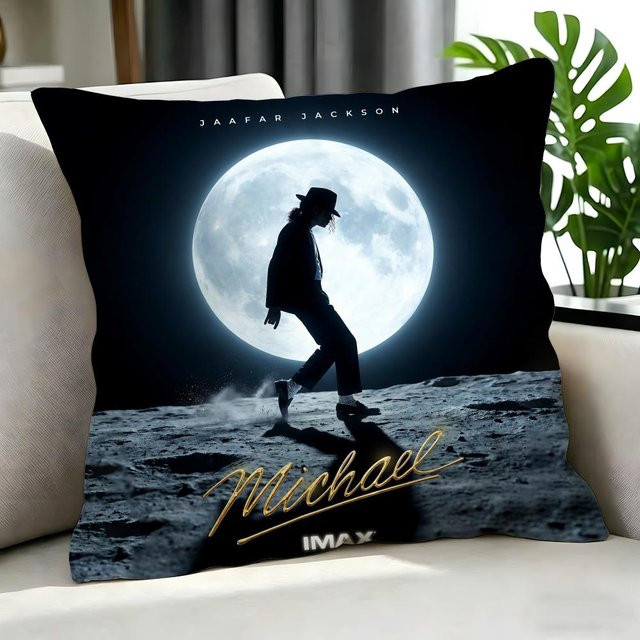 JMG Clothing Michael Jackson Kissenbezug-Set mit 4 dekorativen Kissenhüllen in Schwarz, Material: Polyester - Bild 1