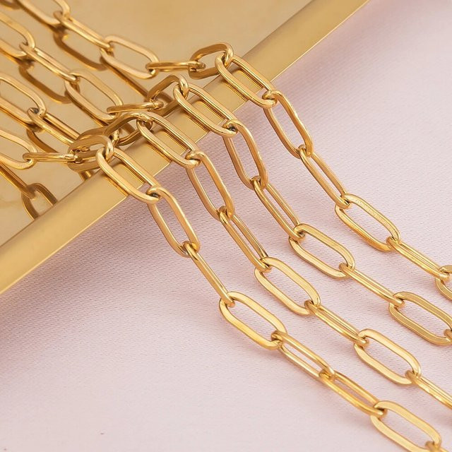 Ailimi Edelstahlkette, Gold, Unisex - Bild 1