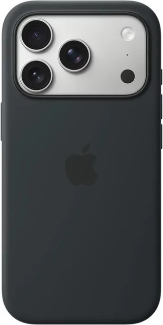 Apple Silikon Case für iPhone 17 Pro mit MagSafe in Schwarz - Bild 1