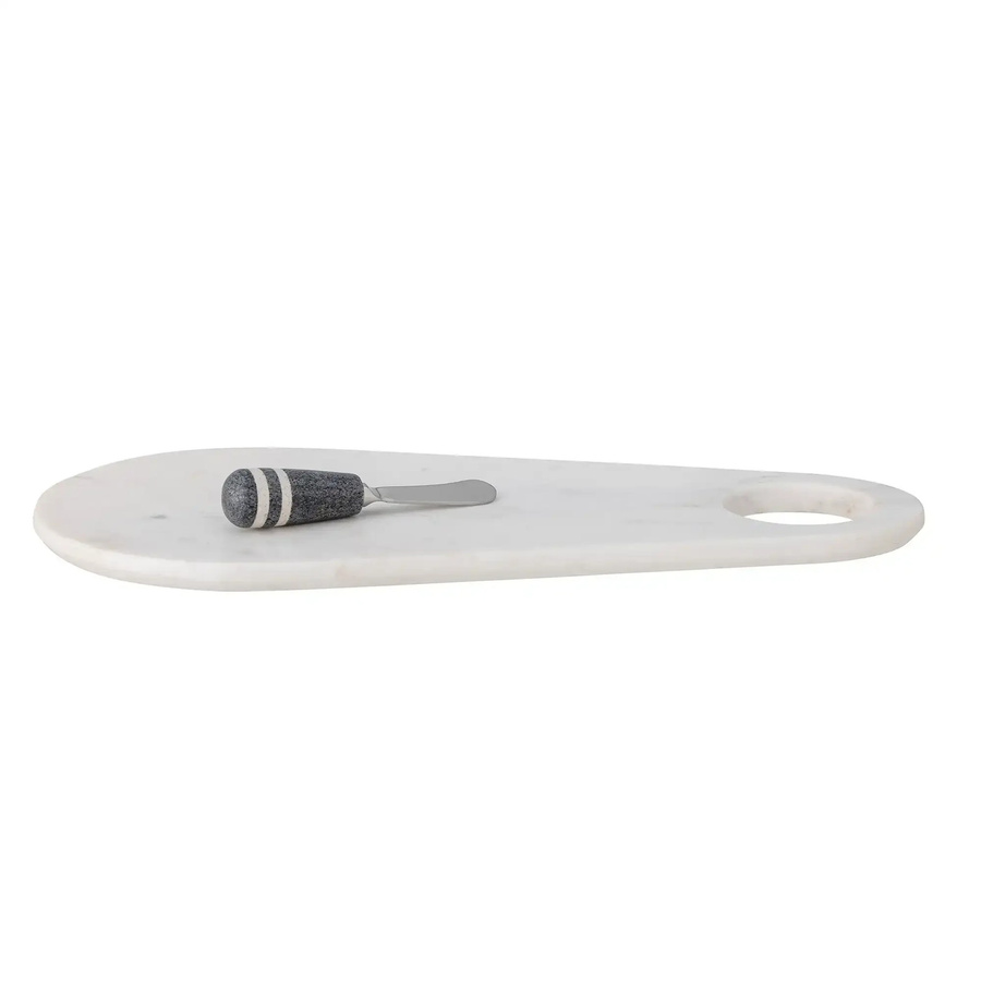 Bloomingville Servierplatte Abrielle aus weißem Marmor mit 42 cm Durchmesser - Bild 1