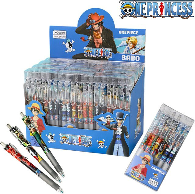 Bandai One Piece Anime Gelstifte-Set, 12er-Pack, Mehrfarbig mit schwarzer Tinte - Bild 1
