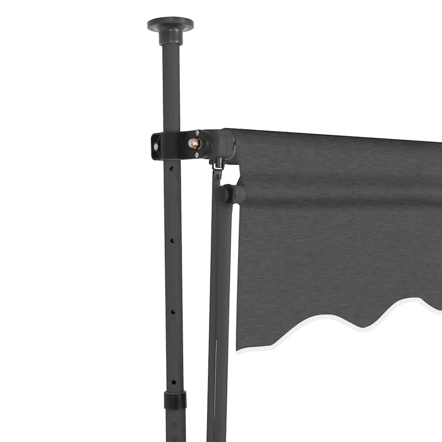 vidaXL Handbetriebbare Markise mit LED in Anthrazit, Breite: 300 cm, Ausladung: 120 cm - Bild 4