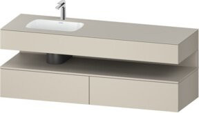 Duravit Qatego Einbauwaschtisch-Möbel-Set in Beige, B/T/H: 160 x 50 x 60 cm - Bild 1
