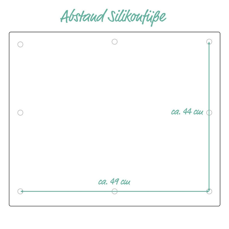 Zeller Herdblende Abdeckplatte aus Glas in Schiefer-Optik Anthrazit B: 50 cm, H: 0,8 cm, T: 56 cm - Bild 2