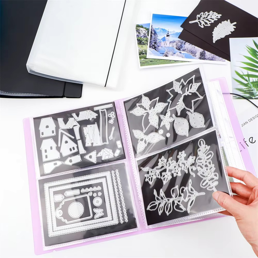 Transparentes Fotoalbum mit 80 Taschen und 20 Seiten zur Aufbewahrung von Fotos, Stempeln und Bastelutensilien - Bild 2