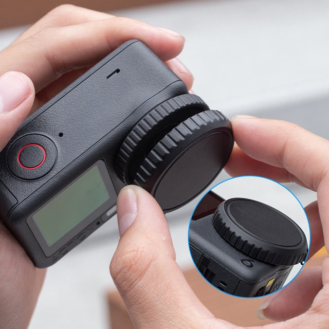 DJI Osmo Action 6 Silikon-Objektivdeckel in Schwarz – Kratzfeste Anti-Fingerabdruck-Schutzhülle für deine Actioncam - Bild 1