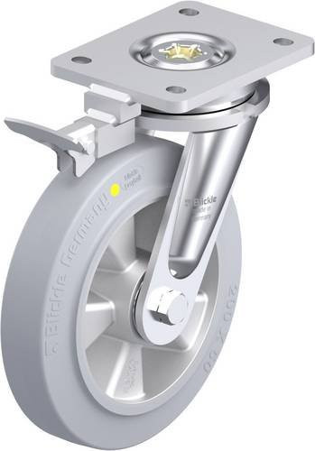Blickle Schwerlast-Lenkrolle LO-ALEV 200K-SG-AS-RI4 in Grau mit Aluminium-Komponenten, Rad-Durchmesser: 20 cm, Tragfähigkeit: 450 kg - Bild 1