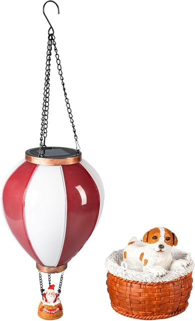 Solar-LED-Hängefigur Heißluftballon 2 in 1 von viva domo in Rot und Multicolour - Bild 1