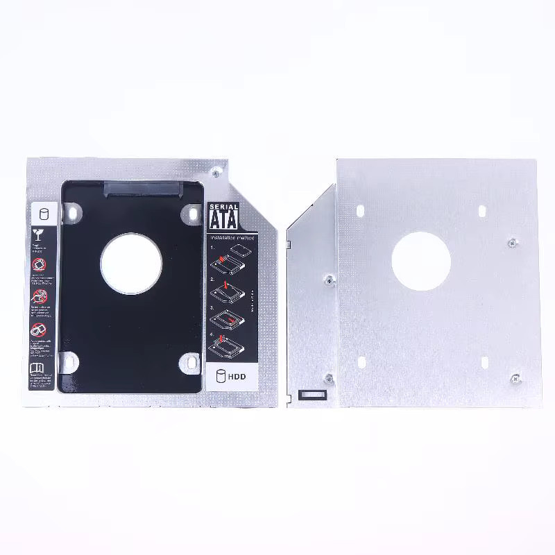 JETTING Universelles 2,5-Zoll HDD-Caddy-Set SATA 3.0 aus Aluminium und Kunststoff für CD-DVD-zu-HDD Umbau, Optibay Gehäuse für 9,5mm und 12,7mm Schächte - Bild 5