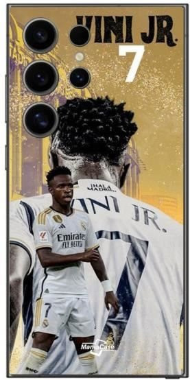 Samsung Galaxy S25 Ultra Hülle Wallpaper Maniacase Vinicius JR Real Madrid 7 Multicolor - Bild 1