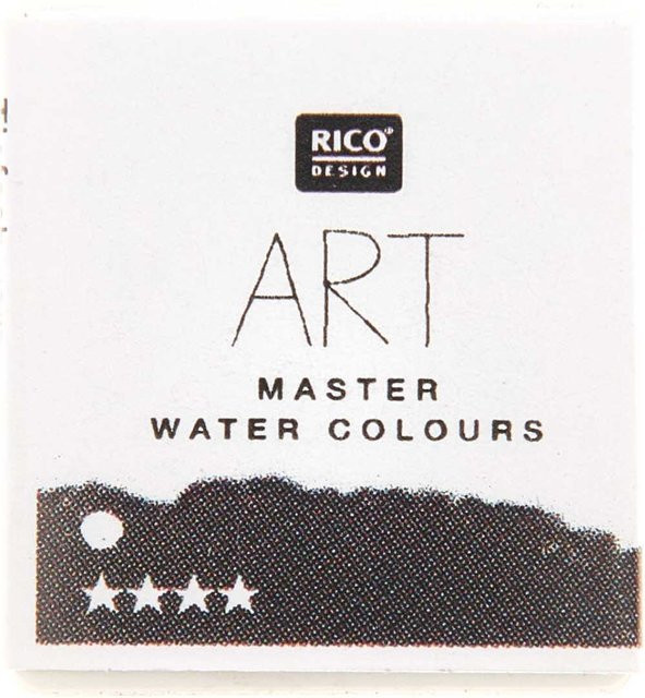 Rico Design ART Master Aquarellfarbe Tiefschwarz im halben Näpfchen - Bild 1