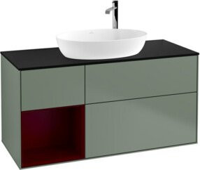 V&B Waschtischunterschrank Finion mit Wandbeleuchtung, Breite: 120 cm, Tiefe: 50,1 cm, Höhe: 50,1 cm, lackiert - Bild 1