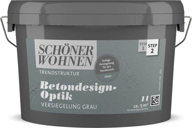 Schöner Wohnen Betondesign-Optik Versiegelung in Grau - Bild 1