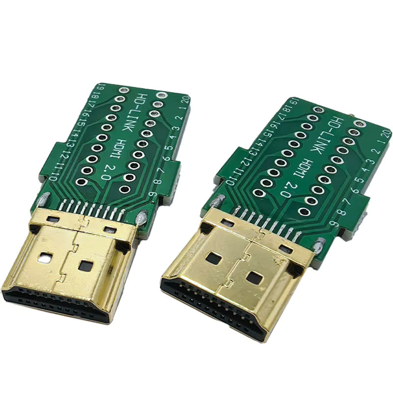 JCD HDMI Reparaturstecker 19-Pin Geschweißter Stecker und Buchse mit Vergoldung für DIY Kabelverbinder - Bild 4