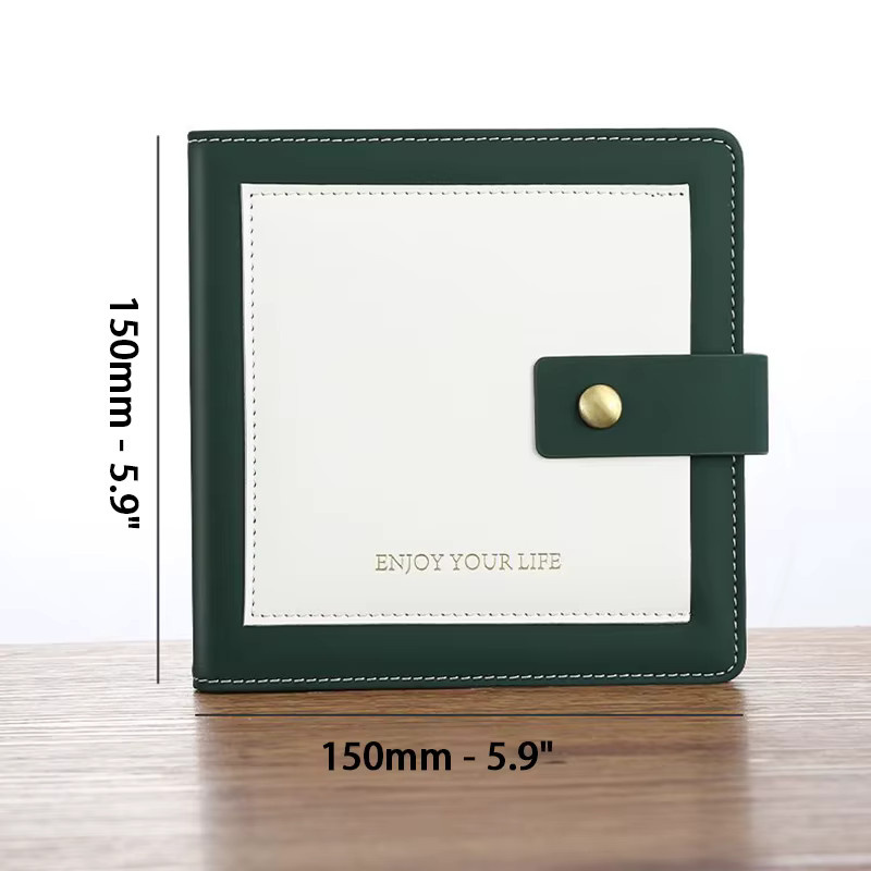 Quadratisches Notizbuch und Tagebuch mit Hardcover und Gitterpapier in Grau, B: 150 mm - Bild 4