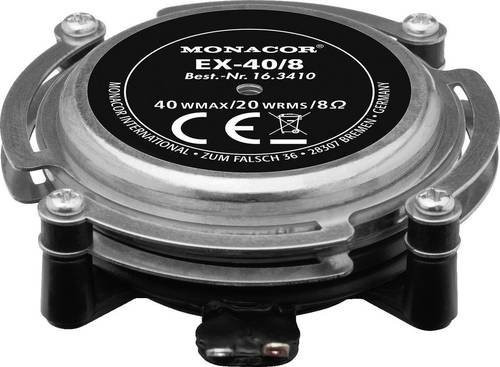 Monacor EX-40/8 Körperschall-Lautsprecher 40W 8 Ohm in Schwarz - Bild 1