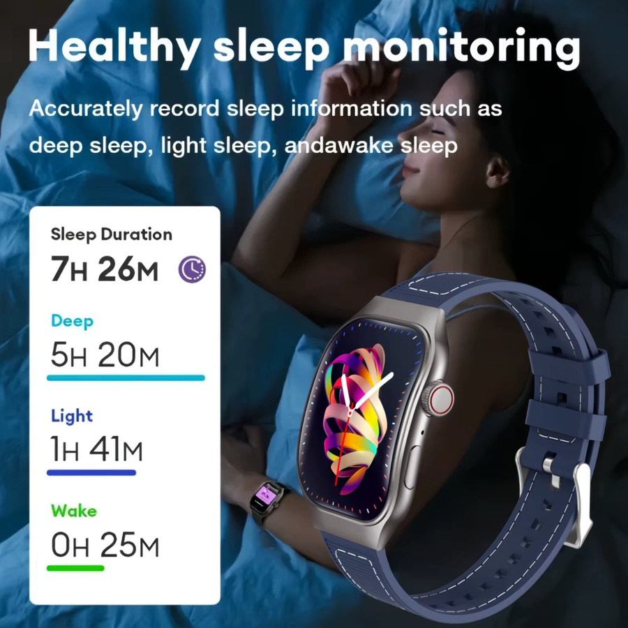 LAXASFIT Smartwatch für Herren und Damen mit 2,01 Zoll AMOLED-Display, Bluetooth, Sport- und Fitness-Tracking, Farbe: Grün - Bild 4