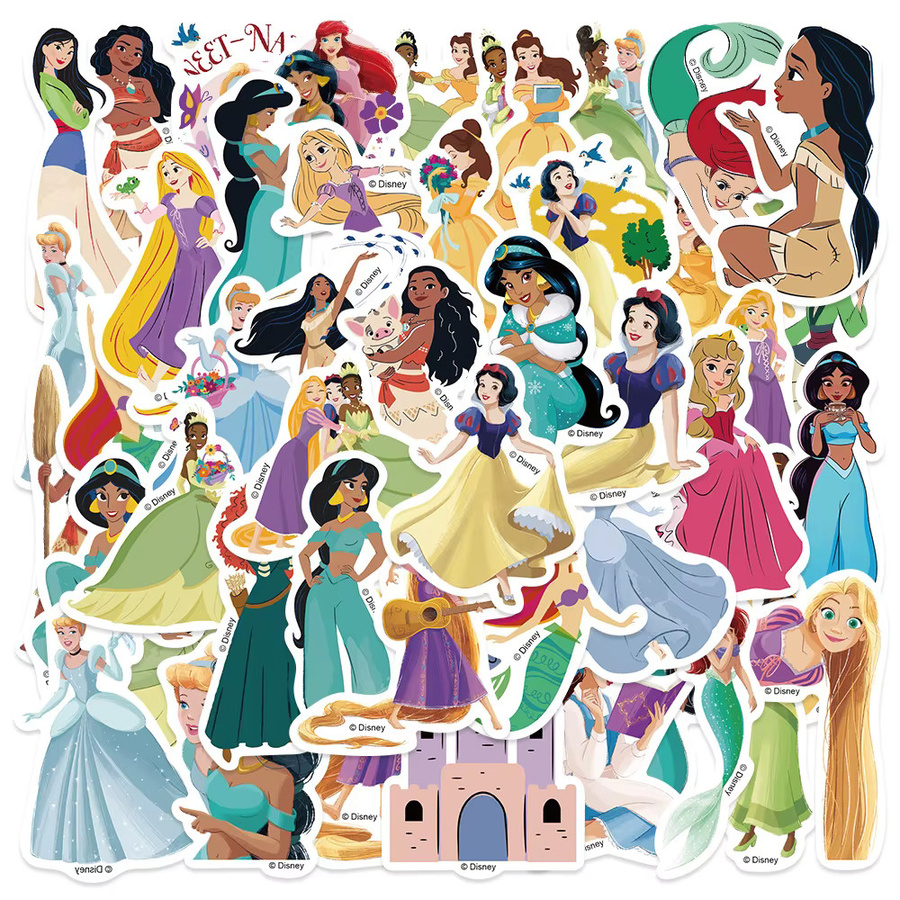 Disney Cartoon Prinzessinnen Aufkleber, 10-teiliges Set - Bild 2