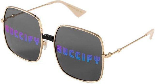 Gucci GG0414S Sonnenbrille, Quadratisch, Vollrand, Metall, Unisex, grau - Bild 1