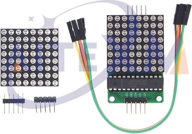 YANXD MAX7219 8x8 Dot Matrix LED Display Modul in Rot für Mikrocontroller und MCU - Bild 1