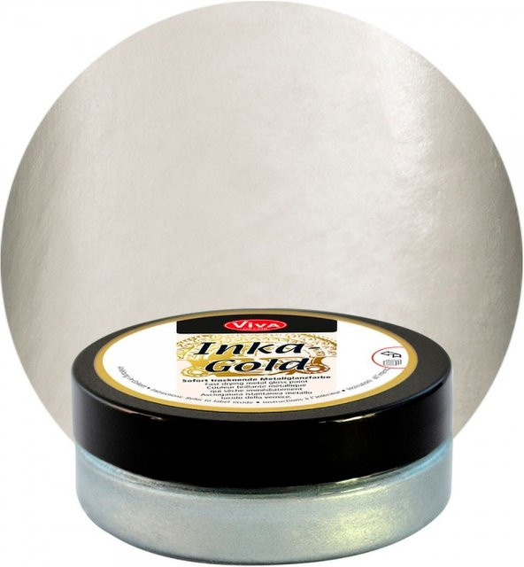 Viva Decor Inka Gold Strukturpaste in Silber mit Glanz-Effekt - Bild 1