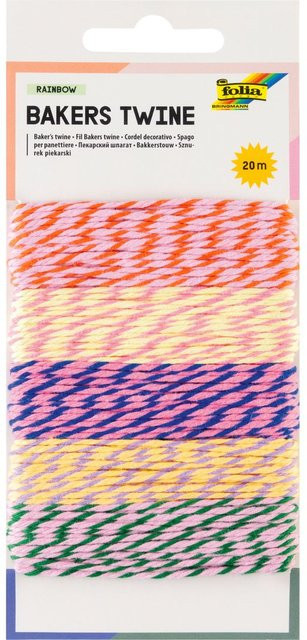 Folia Dekokordel Rainbow aus Baumwolle in Multicolor - Bild 1