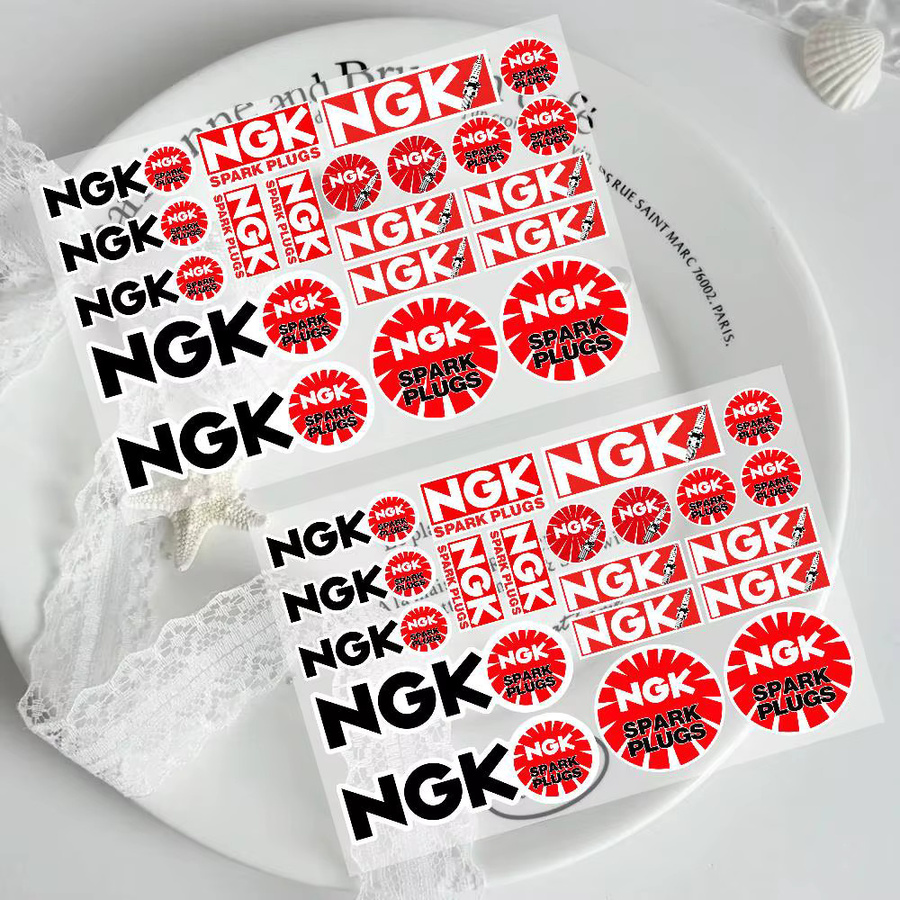 NGK Zündkerze Vinyl Aufkleber für Auto, Motorrad und Laptop als Tuning Zubehör - Bild 2