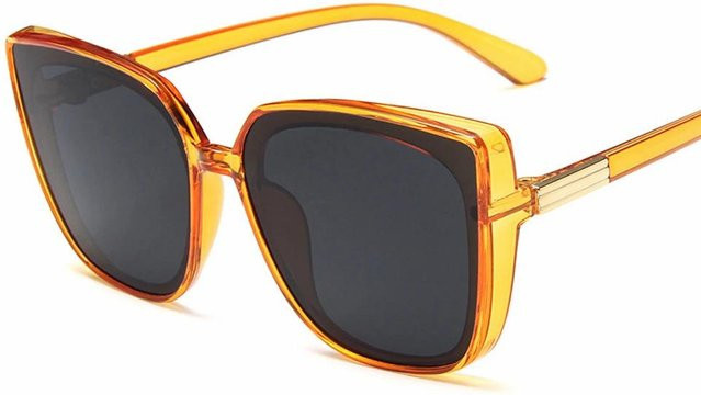 Cateye Designer Sonnenbrille, Cat-Eye, Vollrand, Kunststoff, Damen - Bild 1
