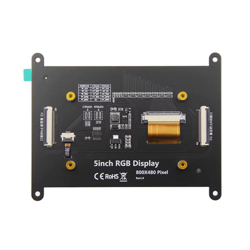 FUNKEYDO 5 Zoll RGB-LCD-Bildschirm mit IPS/TN-Touchscreen Modul in Schwarz für Wildfire, STM32 und ESP32, Auflösung 800 x 480 Pixel - Bild 2