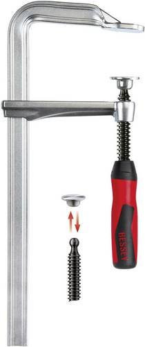 Bessey Ganzstahl-Schraubzwinge GZ-2K in Silber mit einer maximalen Spannweite von 250 mm und einer Ausladung von 120 mm - Bild 1