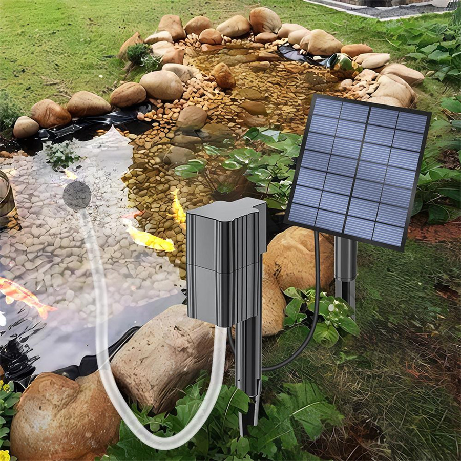 Gstain Solar Teichbelüfter mit 2,5W und Sprudelstein für Teich, Aquarien und Hydroponik - Bild 4