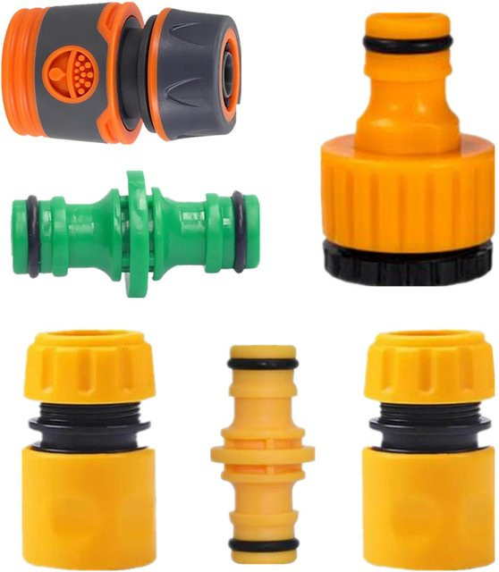 Nongjiale 6-teiliges Garten-Schnellkupplungs-Set mit 1/2 Zoll Wasserhahnadapter und Schlauchverlängerung zur Schlauchreparatur - Bild 1