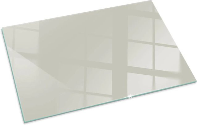 Tulup Kamin-Glasplatte Funkenschutzplatte aus Glas in Beige, B/H: 100 x 70 cm - Bild 1