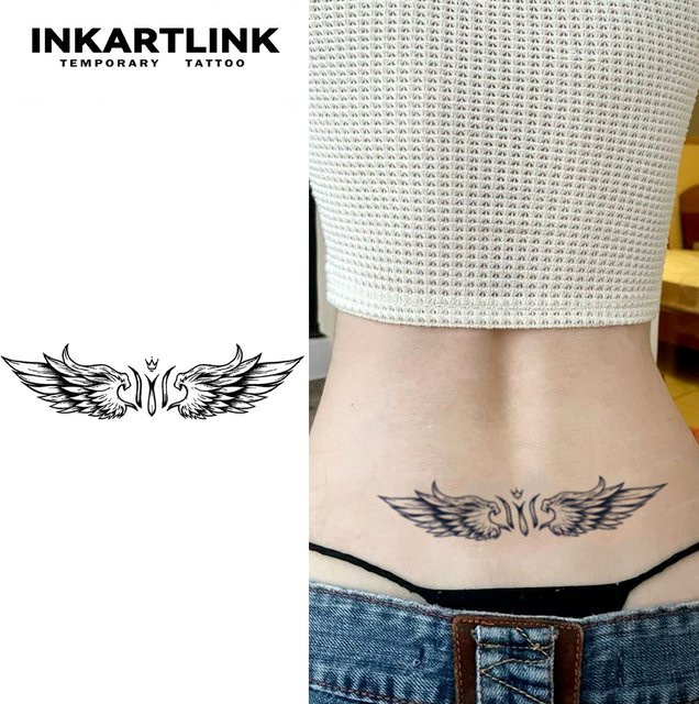 INKARTLINK Engel Wächter temporäre Tattoo Aufkleber, wasserdicht - Bild 1