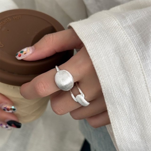 ANENJERY Ring, Geometrie Runde Offen, Unisex - Bild 1