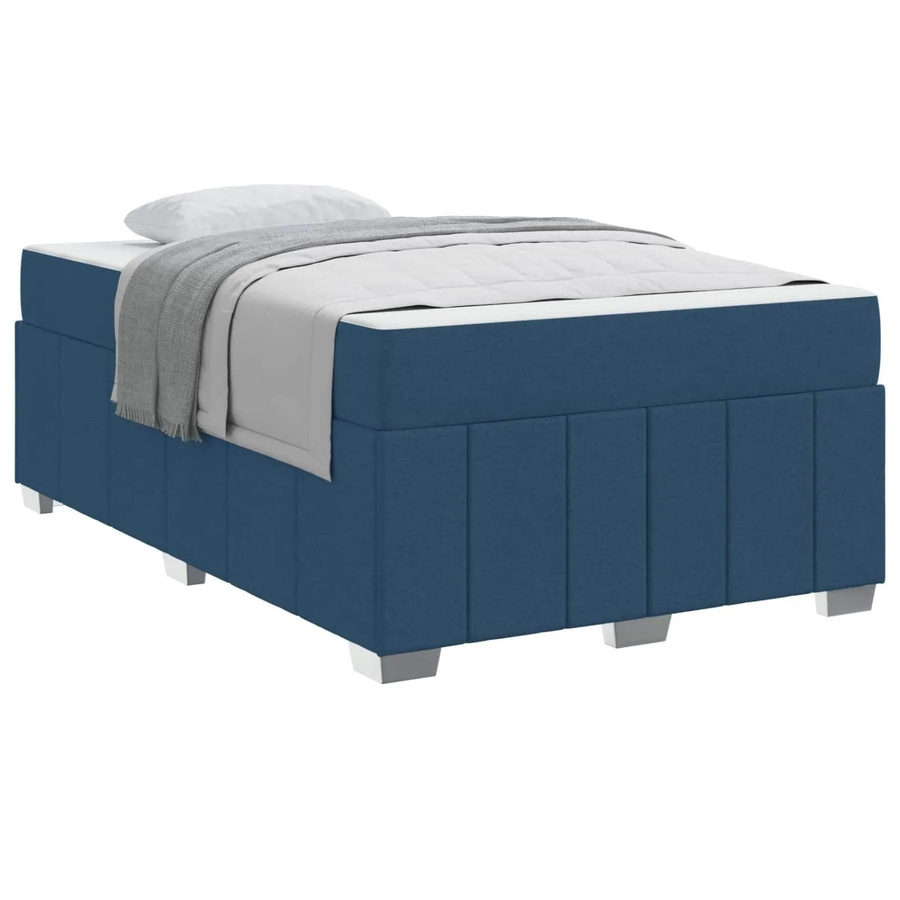 vidaXL Bettrahmen mit Matratze aus Stoff in Blau, B/T/H: 200 x 120 x 66 cm - Bild 2