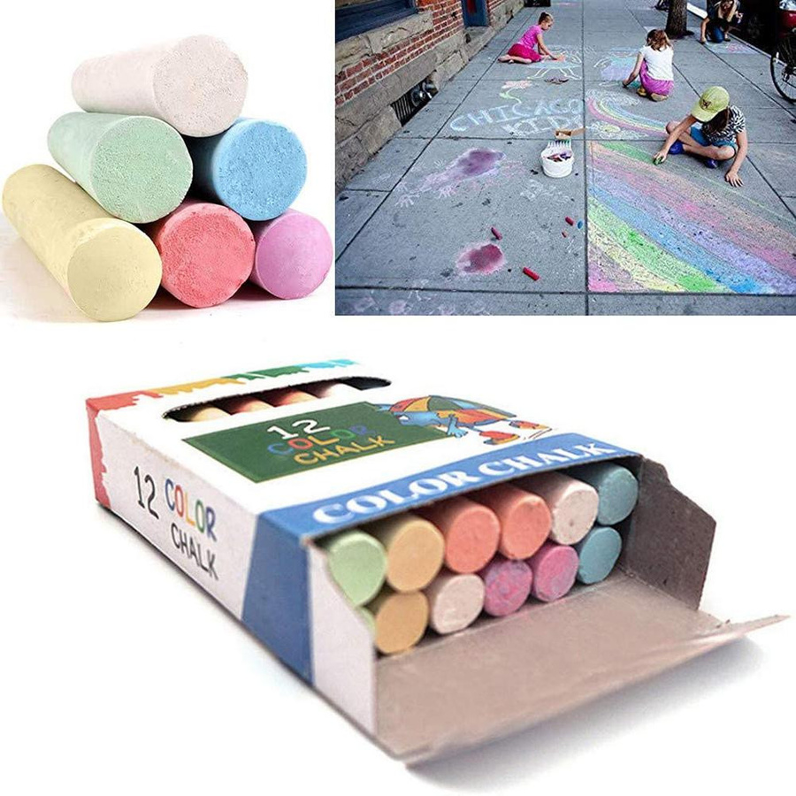 TOMTOP JMS Bunte Zeichenkreide für Tafel, Schule und Büro, Staubfrei und Pigmentreich, Mehrfarbig - Bild 3