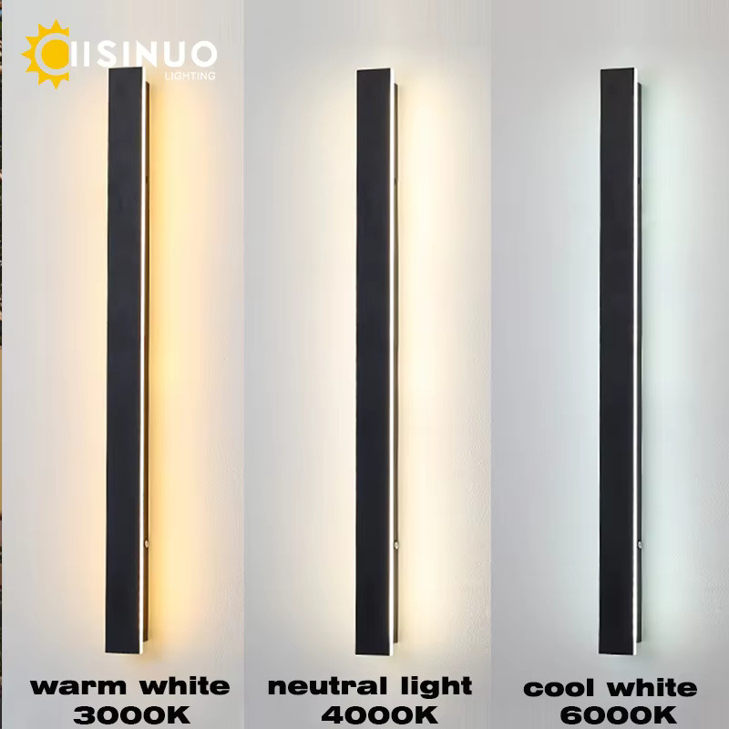 IISINUO LED Außenwandleuchte IP65 wasserdicht mit integriertem LED-Streifen aus Acryl für Garten, Veranda und Garage - Bild 3