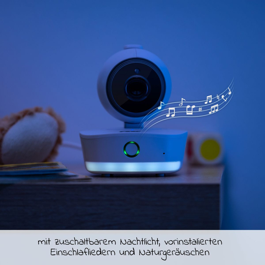Reer Video-Babyphone IP BabyCam Move mit App-Steuerung und WLAN in Weiß/Grau - Bild 4
